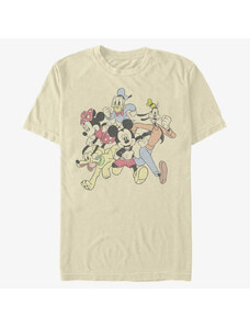 Koszulka męska Merch Disney Classics Mickey Classic - Group Run Unisex T-Shirt Natural