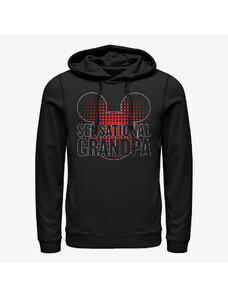 Męska bluza z kapturem Merch Disney Classics Mickey Classic - Sensational Grandpa Unisex Hoodie Black