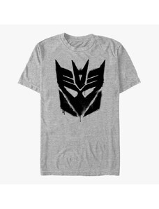 Koszulka męska Merch Hasbro Vault Transformers - Decepticon Graffiti Logo Unisex T-Shirt Heather Grey