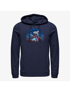 Męska bluza z kapturem Merch Disney Classics Lilo & Stitch - Snowing Stitch Unisex Hoodie Navy Blue