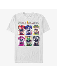 Koszulka męska Merch Hasbro Vault Power Rangers - Power Rangers Holding Helmets Unisex T-Shirt White