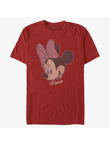 Koszulka męska Merch Disney Classics Mickey Classic - Minnie Big Face Distressed Unisex T-Shirt Red