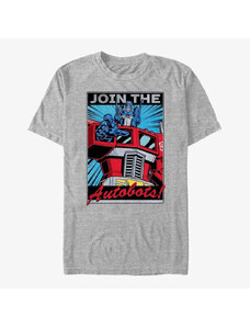 Koszulka męska Merch Hasbro Vault Transformers - Join Autobots Unisex T-Shirt Heather Grey