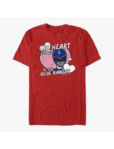 Koszulka męska Merch Hasbro Vault Power Rangers - Heart Belongs to Blue Ranger Unisex T-Shirt Red