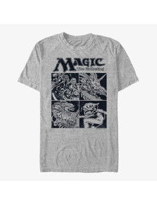 Koszulka męska Merch Magic: The Gathering - Four Box Unisex T-Shirt Heather Grey