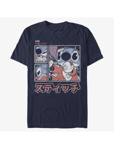 Koszulka męska Merch Disney Classics Lilo & Stitch - Stitch Kanji Unisex T-Shirt Navy Blue