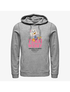 Męska bluza z kapturem Merch Disney Classics Ducktales - Team Webby Pink Unisex Hoodie Heather Grey