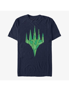 Koszulka męska Merch Magic: The Gathering - Green Crystal Unisex T-Shirt Navy Blue