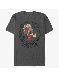 Koszulka męska Merch Disney Beauty & The Beast - Gaston Lift Unisex T-Shirt Dark Heather Grey