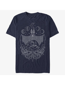 Koszulka męska Merch Disney Sleeping Beauty - Maleficent Geo Line Unisex T-Shirt Navy Blue