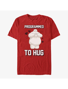Koszulka męska Merch Disney Big Hero 6 Movie - Programmed to Hug Unisex T-Shirt Red