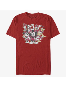 Koszulka męska Merch Disney Mickey Classic - Sensational Holiday Unisex T-Shirt Red