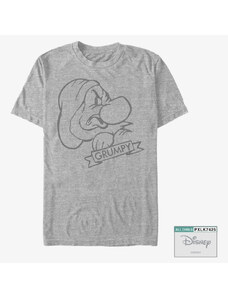 Koszulka męska Merch Disney Snow White - Grumpy Unisex T-Shirt Heather Grey