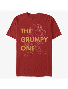 Koszulka męska Merch Disney Snow White - One Grumpy Dwarf Unisex T-Shirt Red