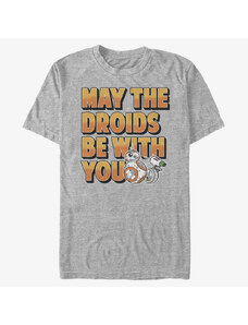 Koszulka męska Merch Star Wars: The Rise Of Skywalker - Droids Be With You Men's T-Shirt Heather Grey