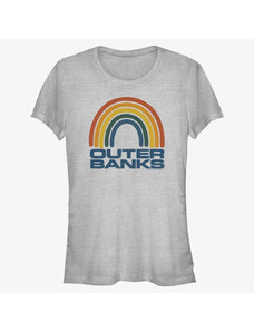 Koszulka damska Merch Netflix Outer Banks - OBX Rainbow Women's T-Shirt Heather Grey