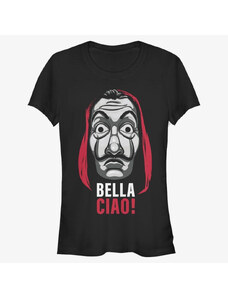Koszulka damska Merch Netflix Money Heist - Bella Ciao Mask Women's T-Shirt Black