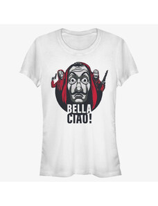Koszulka damska Merch Netflix Money Heist - Ciao Circle Trio Women's T-Shirt White