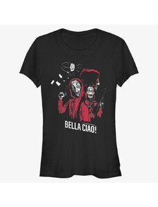 Koszulka damska Merch Netflix Money Heist - Masked Zeppelin Group Women's T-Shirt Black