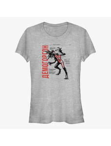 Koszulka damska Merch Netflix Stranger Things - Anatomy of Demogorgon Women's T-Shirt Heather Grey