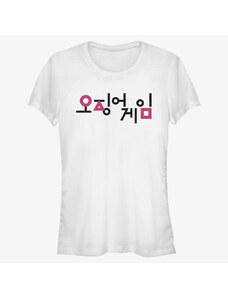Koszulka damska Merch Netflix Squid Game - Korean Title Women's T-Shirt White