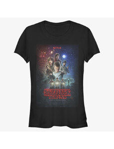 Koszulka damska Merch Netflix Stranger Things - Classic Illustrated Poster Women's T-Shirt Black