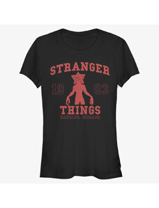 Koszulka damska Merch Netflix Stranger Things - ST COLLEGIATE Women's T-Shirt Black