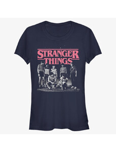 Koszulka damska Merch Netflix Stranger Things - Stranger Fade Women's T-Shirt Navy Blue
