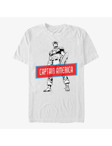 Koszulka męska Merch Marvel Avengers Classic - Cap Sticker Men's T-Shirt White