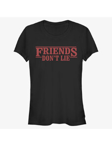 Koszulka damska Merch Netflix Stranger Things - Friends Dont Lie Women's T-Shirt Black