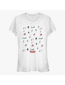 Koszulka damska Merch Netflix Stranger Things - Stranger Things Tree Sweater Women's T-Shirt White