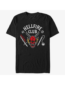 Koszulka męska Merch Netflix Stranger Things - Hellfire Club Black