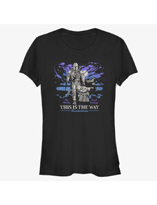 Koszulka damska Merch Star Wars: The Mandalorian - Galaxy Women's T-Shirt Black