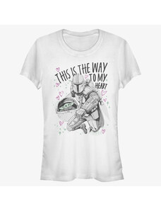 Koszulka damska Merch Star Wars: The Mandalorian - Way to My Heart Women's T-Shirt White