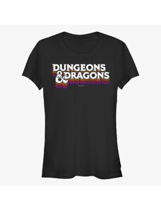 Koszulka damska Merch Dungeons & Dragons - LOGO 70's RETRO COLORS Women's T-Shirt Black
