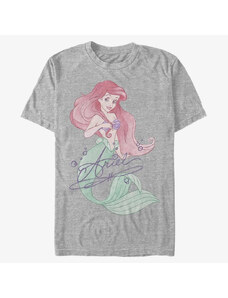 Koszulka męska Merch Disney The Little Mermaid - Signed Ariel Unisex T-Shirt Heather Grey