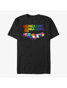 Koszulka męska Merch Dungeons & Dragons - Pride Dice Unisex T-Shirt Black