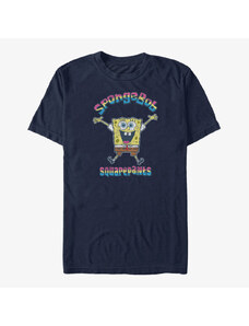 Koszulka męska Merch Nickelodeon SpongeBob SquarePants - Rainbow SpongeBob Unisex T-Shirt Navy Blue