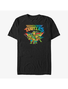Koszulka męska Merch Nickelodeon Teenage Mutant Ninja Turtles - Rainbow Turtle Group Unisex T-Shirt Black