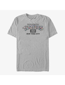 Koszulka męska Merch Nickelodeon Teenage Mutant Ninja Turtles - FLOWER TURTLES LOGO Unisex T-Shirt Ash Grey