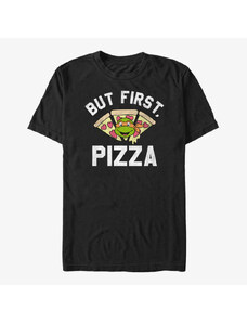 Koszulka męska Merch Nickelodeon Teenage Mutant Ninja Turtles - Pizza First Unisex T-Shirt Black