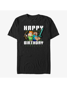 Koszulka męska Merch Minecraft - Minecraft Birthday Unisex T-Shirt Black