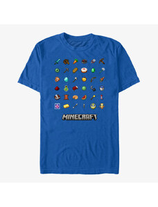 Koszulka męska Merch Minecraft - ITEMS TEXTBOOK Unisex T-Shirt Royal Blue