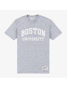 Koszulka męska Merch Park Agencies - Boston University Script Unisex T-Shirt Sport Grey