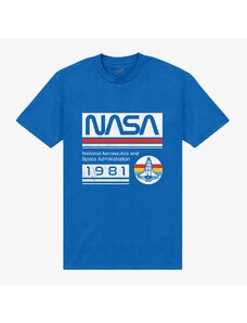 Koszulka męska Merch Park Agencies - NASA 1981 Unisex T-Shirt Royal Blue