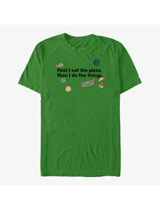 Koszulka męska Merch Nickelodeon Teenage Mutant Ninja Turtles - Pizza First Things Second Unisex T-Shirt Kelly Green