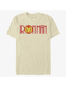 Koszulka męska Merch Marvel Avengers Classic - Retro Ironman Logo Men's T-Shirt Natural