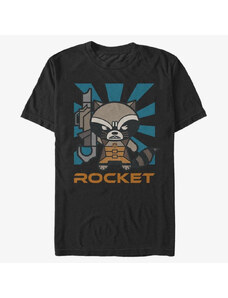 Koszulka męska Merch Marvel GOTG Classic - Rocket Kawaii Men's T-Shirt Black