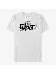 Koszulka męska Merch Marvel I Am Groot - Groot Black Logo Men's T-Shirt White