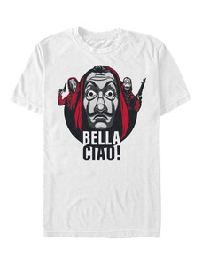 Koszulka męska Merch Netflix Money Heist - Ciao Circle Trio Men's T-Shirt White